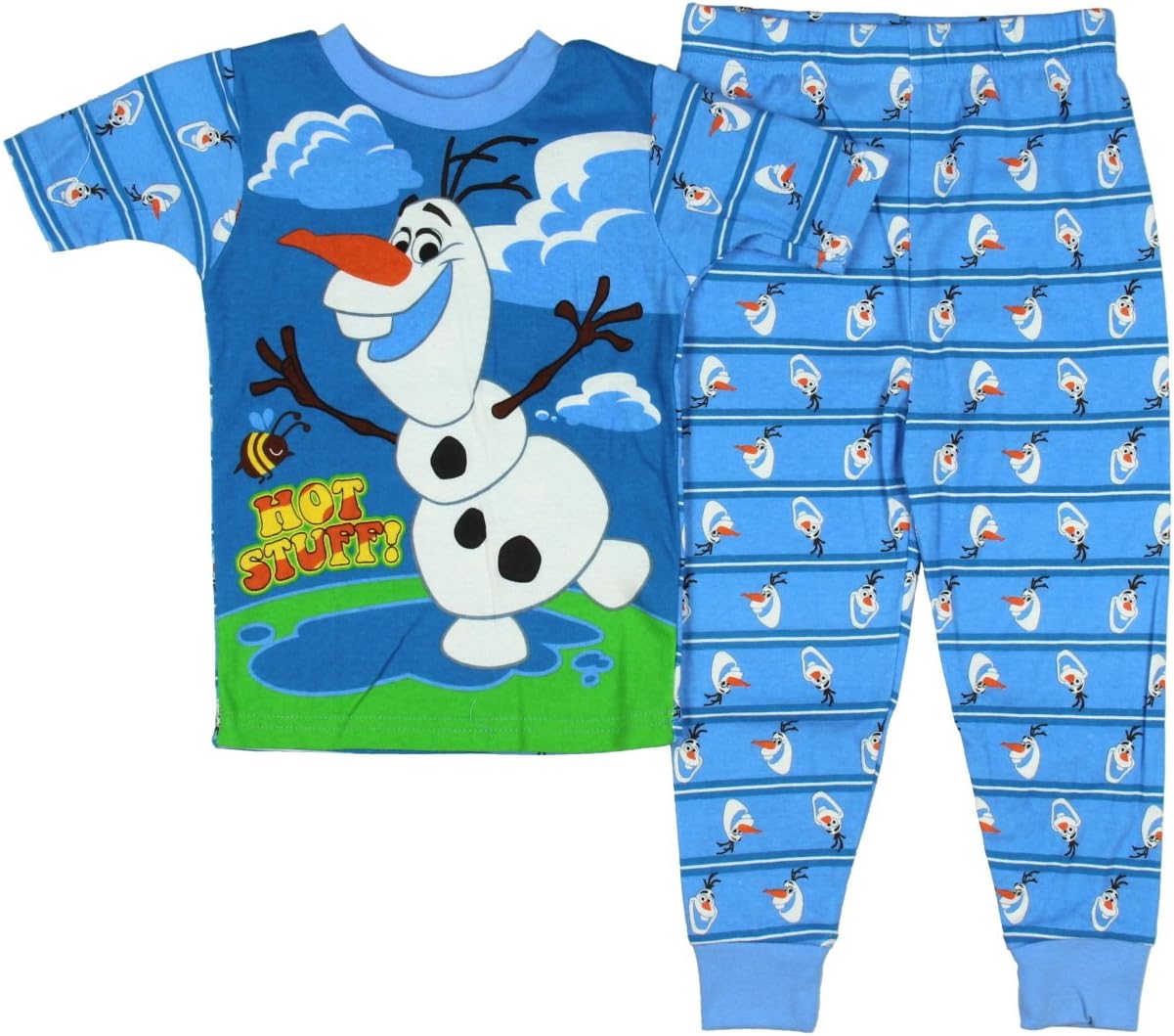 Disney Frozen Olaf 2 Piece Short Sleeve Pajama Sleepwear Little Boys 4T