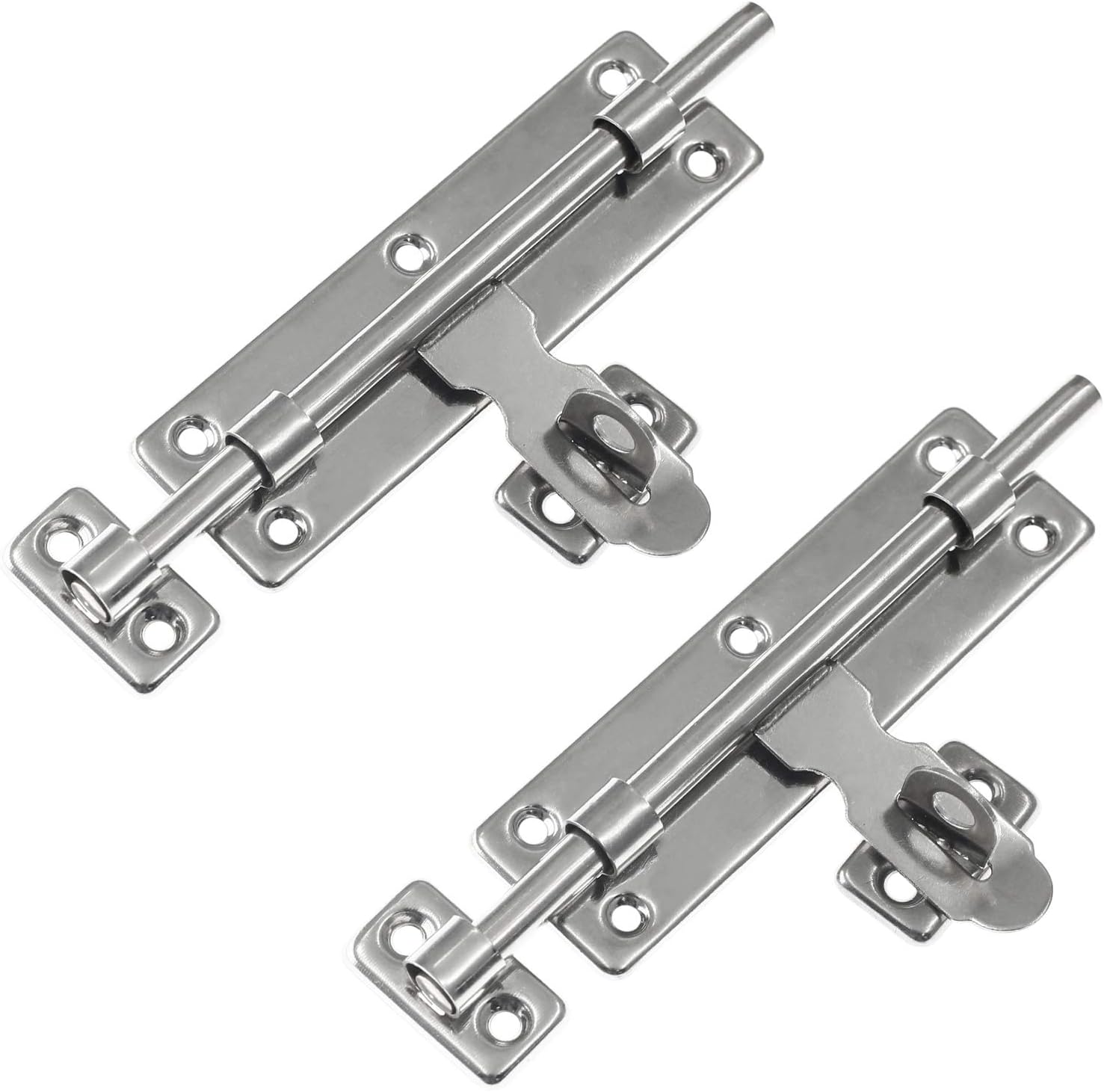LDEXIN 2 Pcs Sliding Bolt Latch Lock, 7 Inch Heavy Duty Barrel Bolt