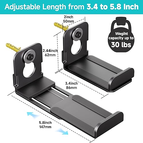 Miniatura 3 de AENTGIU Soporte de barra de sonido ajustable debajo del televisor, soporte universal de barra de sonido con capacidad para hasta 30 libras, diseño