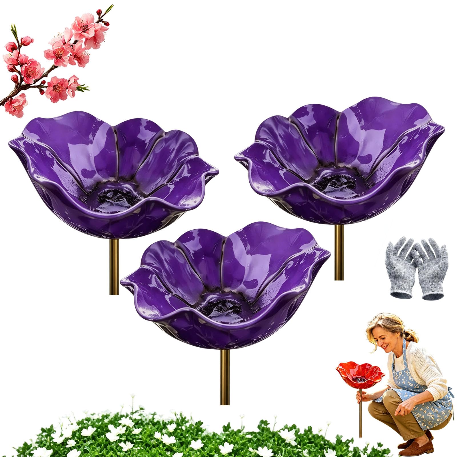 Bain d'oiseaux métal pour abreuver et nourrir les petits oiseaux de votre jardin