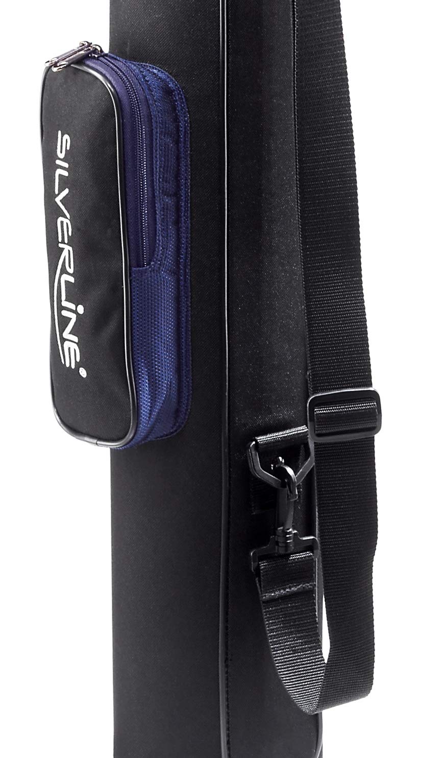 Killagolf©-Tees Free - Bolsa de golf, funda para lápices y bolsa de viaje, con cubierta protectora integrada y bolsillo exterior, para hasta 8 raquetas, 1 pack de Killagolf©-Tees Free (azul marino)