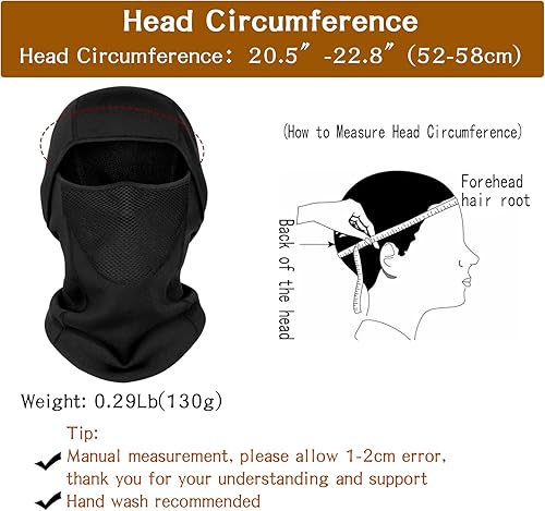Miniatura 4 de Balaclava Ski Mask Thermal Elastic Breathable Winter Face Mask for Cold Weather Perfect for Skiing Ice Fishing Men
