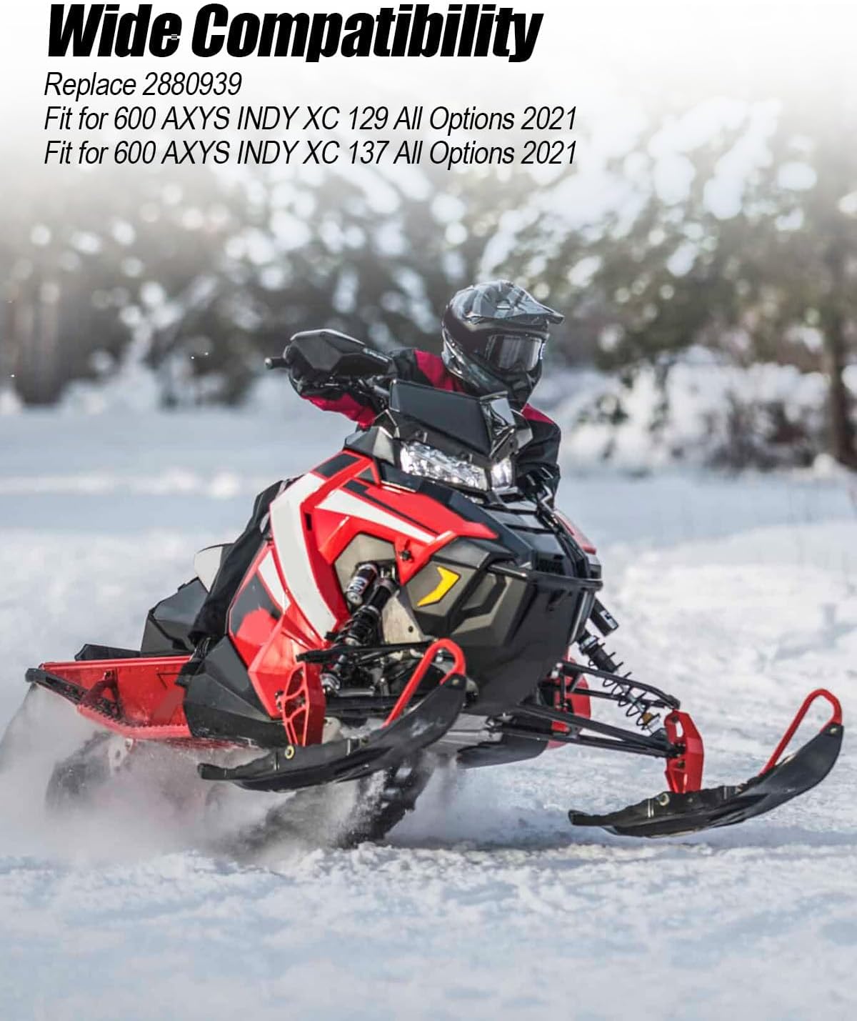 2880939 Straight Bar Hand Guard Mounts Fits For Rush/SWITCHBACK 2016-2019 INDY 2019-2021 and AXYS 2021, Aluminium Hand Guard Mounts Fits for Polaris Snowmobile, 2 Pcs