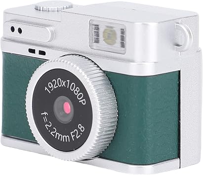 Cuifati Keychain Digital Camera, 1080p HD Mini Camera Flashlight and Necklace, Small Portable Video Recorder for Travel and Daily Recording GREEN