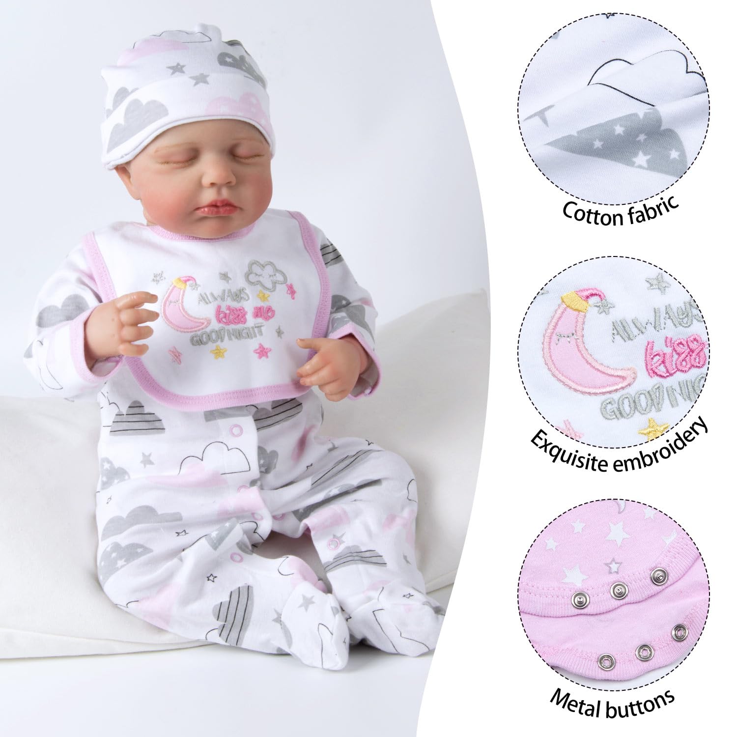 Amazon.co.jp: Reborn Baby人形 服 衣装 22インチ 女の子 衣類