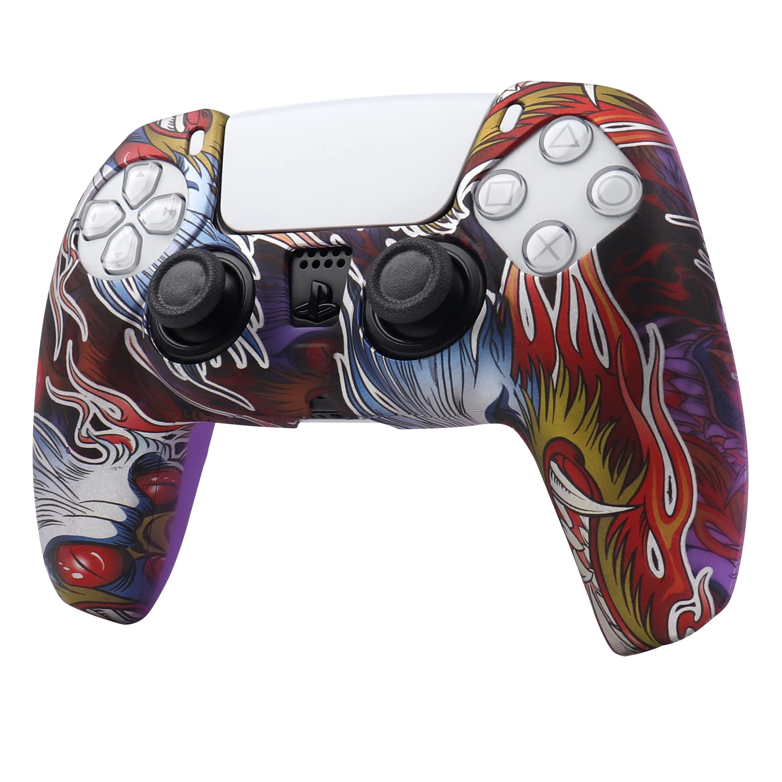 RALAN PS5 Controller Skin Silicone Chinese Dragon Design, Non-Slip Grip  Cover Protector Compatible with Playstation 5 Controllers with 12 Thumb  Grip Caps.(Purple) : Amazon.sg: Electronics