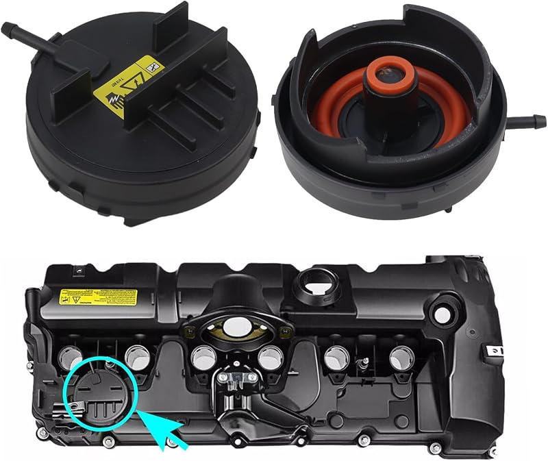 Tampa de válvulas BMW 11127552281 com PCV integrada para N51/N52 – 1 unidade