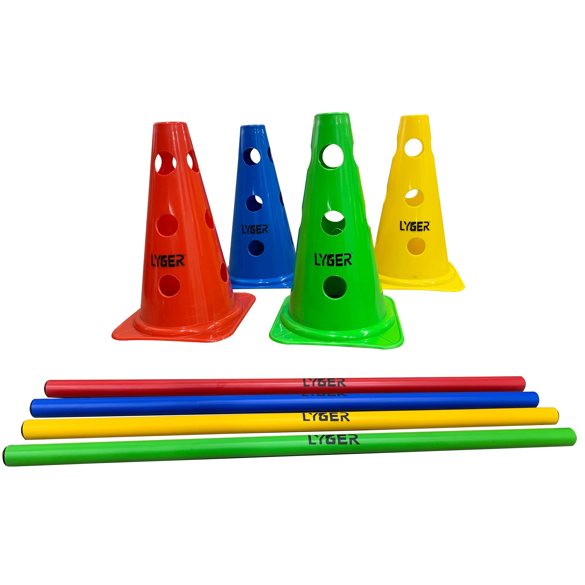 LYGER 15" Cone Hurdle Set (10 Cone 5 Pole) (B0D87DDGT9) Amazon Price History, Amazon Price Tracker