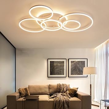 Chandelier,LED Ceiling Lights, Dimmable LED Ceiling Light for Living Room, Flush Mount Lighting Fixture with Remote Control, Acrylic Chandelier Ceiling Pendant Lights for Bedroom Lounge
