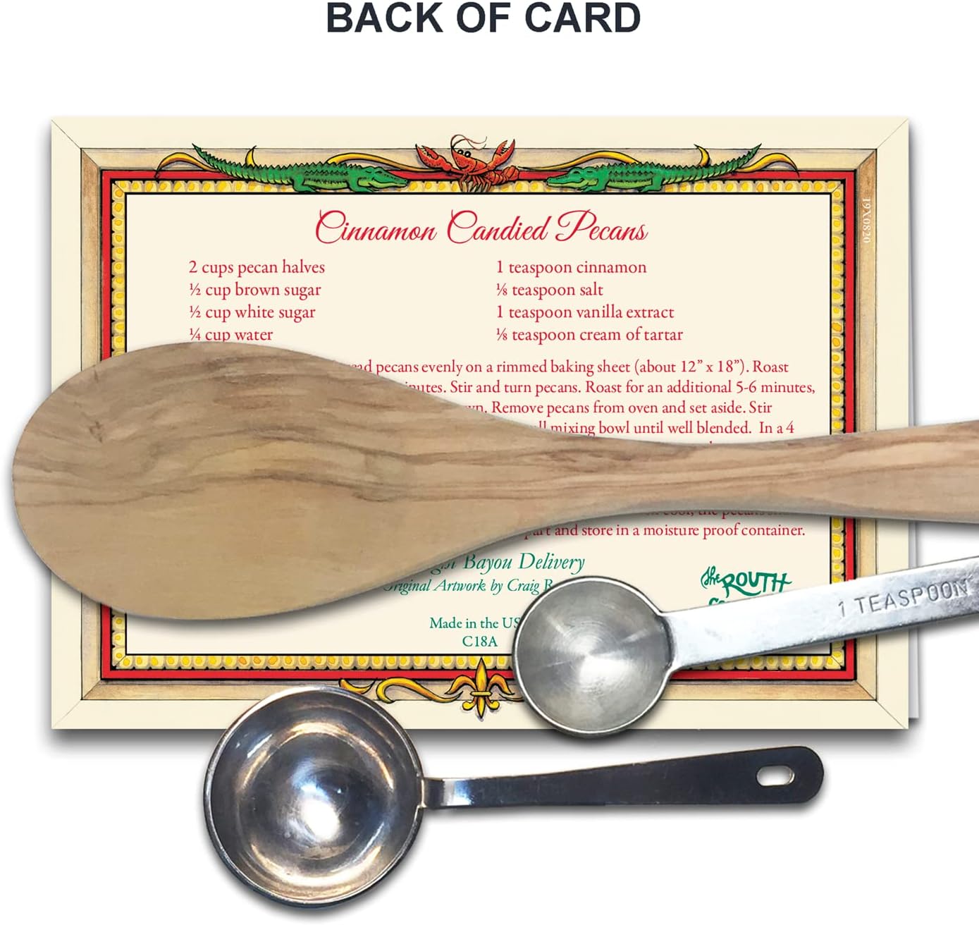 The ROUTH COLLECTION Louisiana Christmas Card with Recipe - Moonlight Bayou Delivery