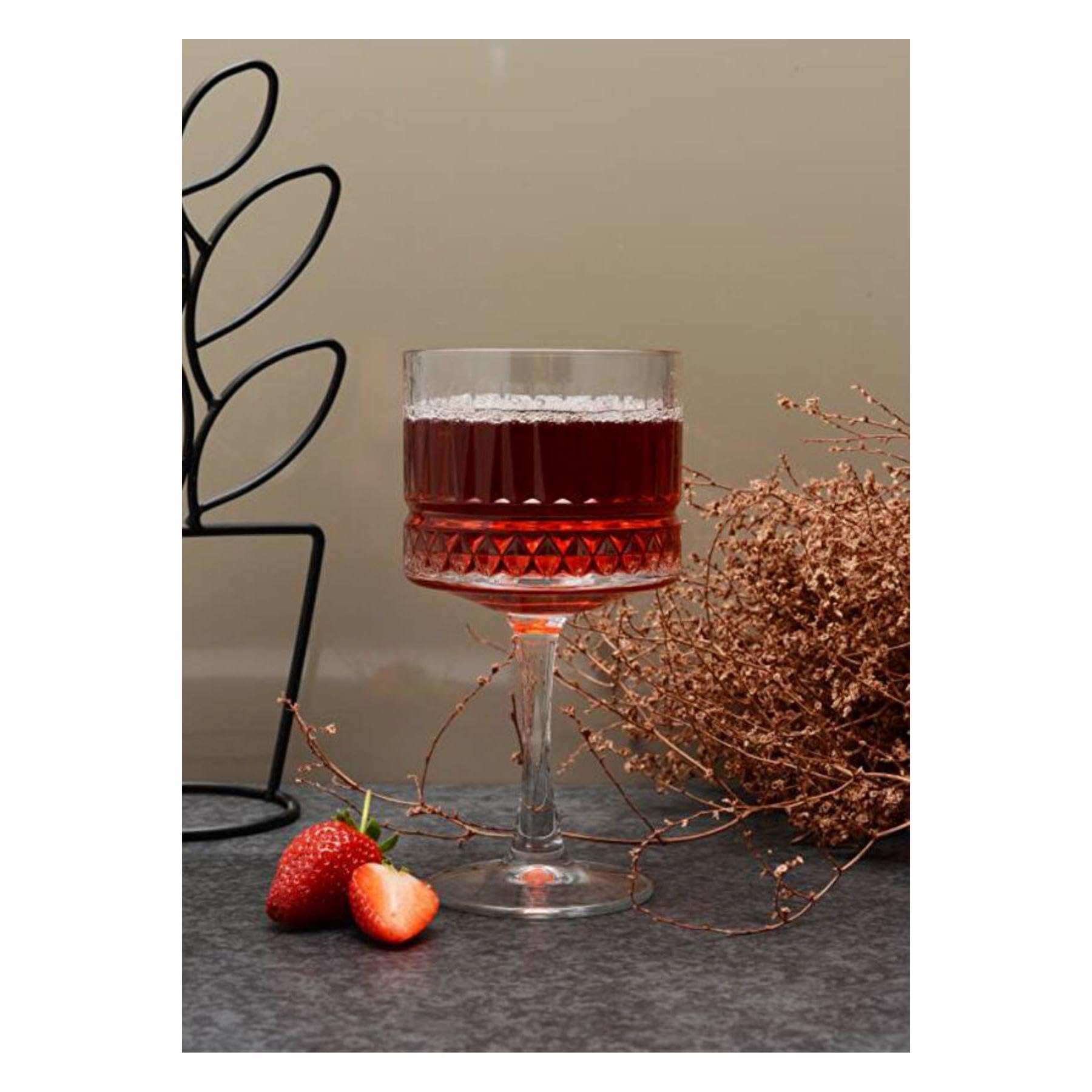 Avastro Glass Goblet, Creative Cocktail Glass Cup, Simple Martini Champagne Glasses Cups, Transparent Special Wine Cups,Bar Tools 400ml Pack of 2 3