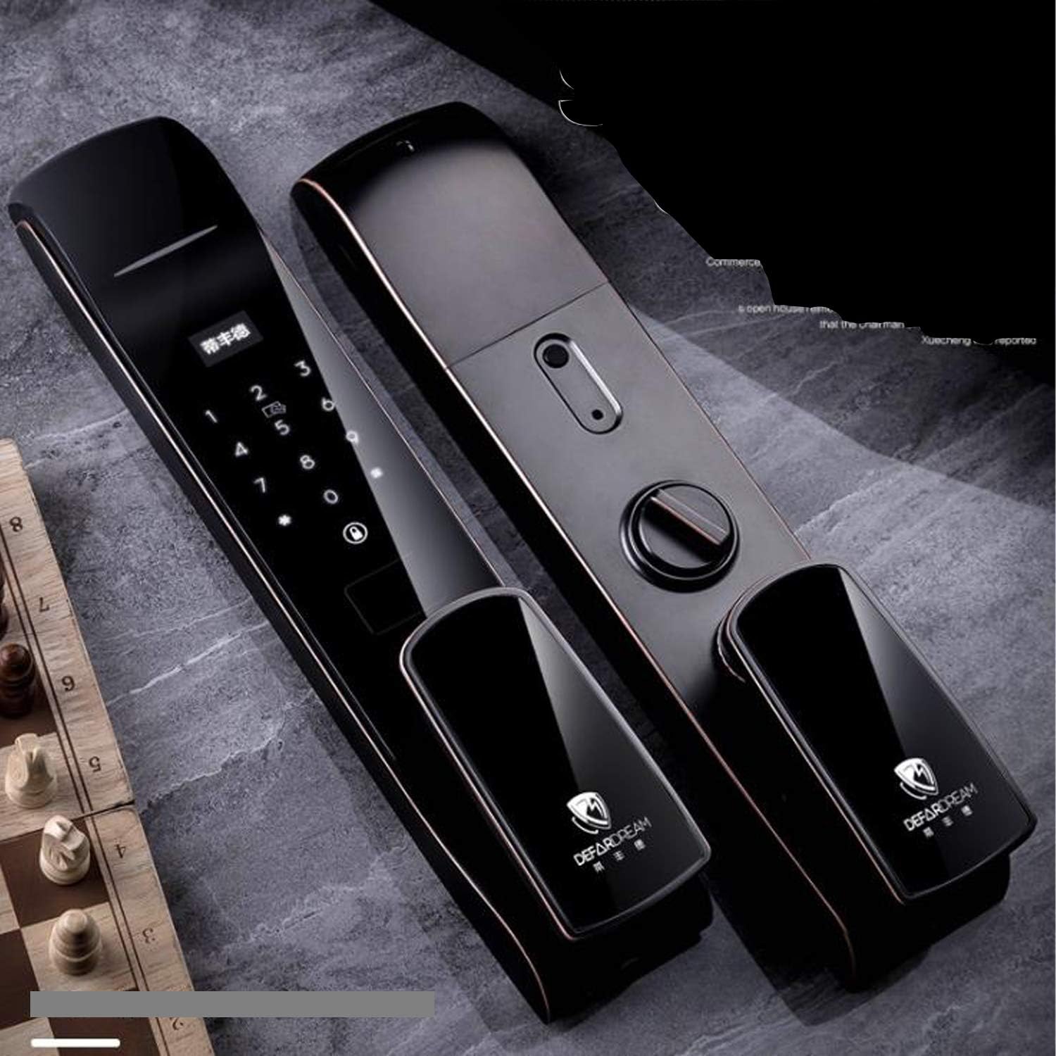 Door Handle with Lock Fingerprint Lock Home Security Door Smart Lock Automatic Door Lock Password Electronic Locks Swipe Door Lock Fingerprint Unlock Privacy Code Swipe to Unlock