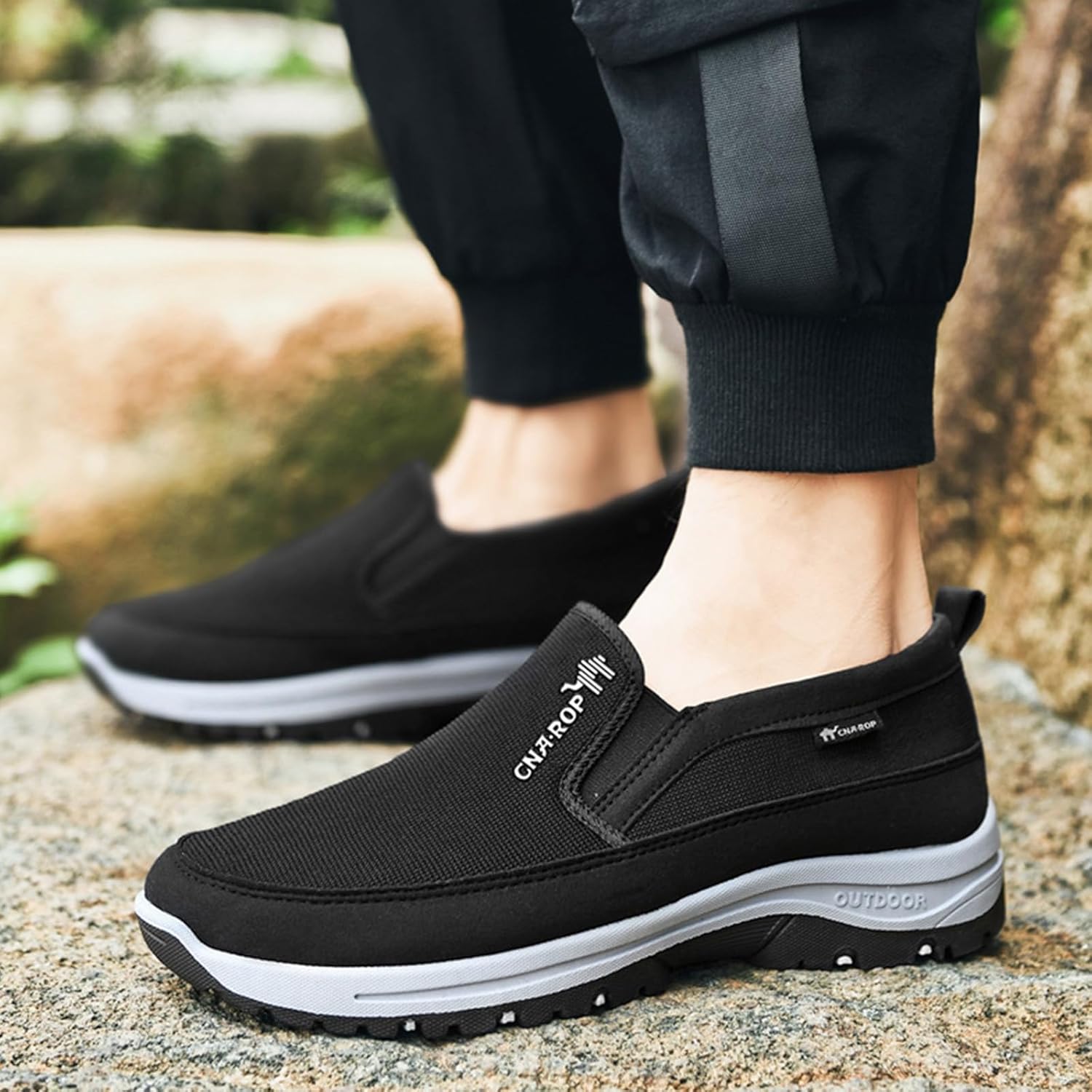 Orthopedic Walking Shoes for Men Women Lightweight Breathable Slip on Tennis Shoes with Arch Support Casual Wide Width Soft-Soled Travel Shoe Comfortable Classic Running Outdoor Sneaker