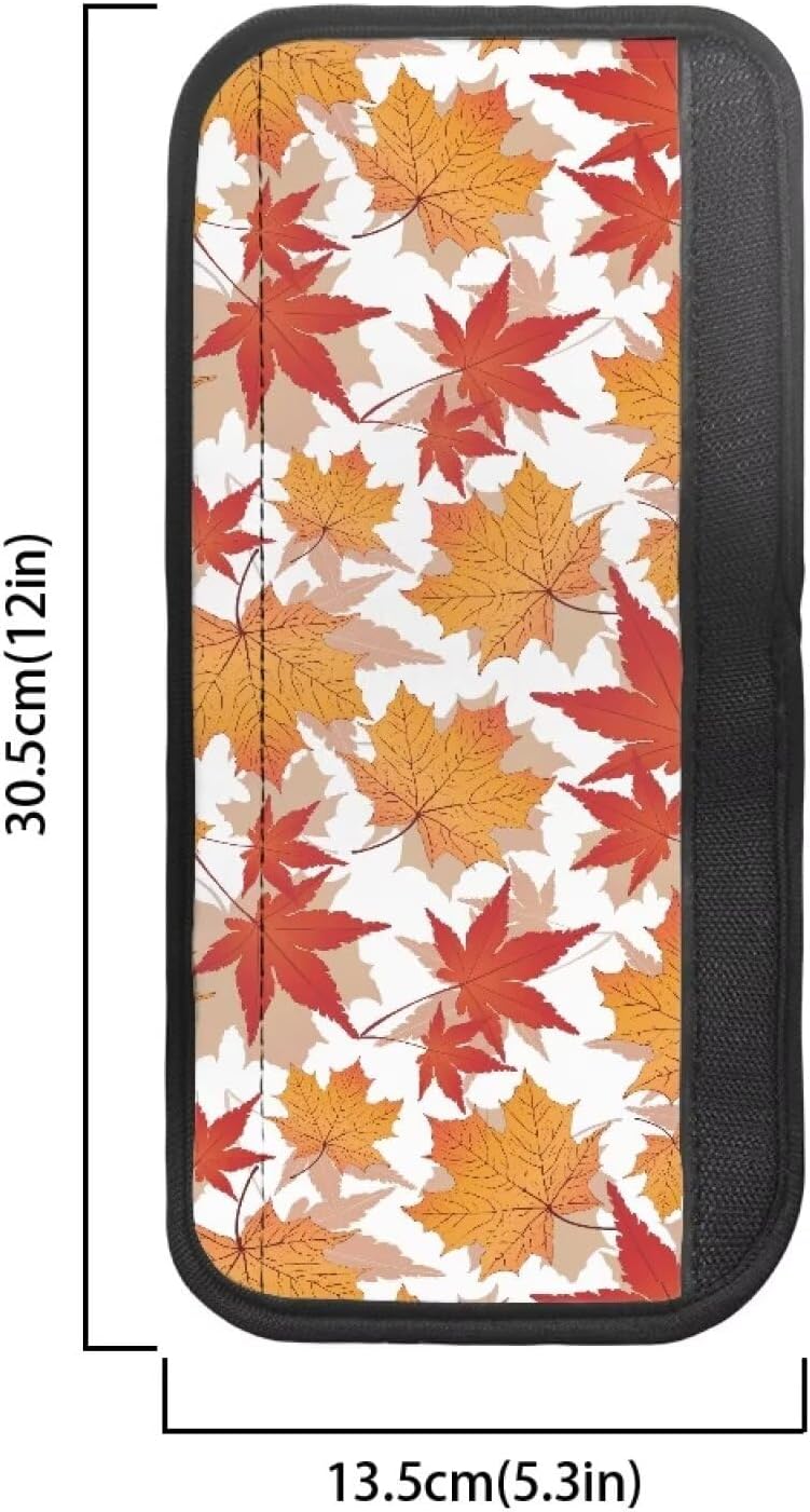 KEIAHUAN Fall Refrigerator Handle Covers Set of 4 Maple Leaves Printed Kitchen Appliances Gloves Fridge Microwave Dishwasher Door Cloth Protector