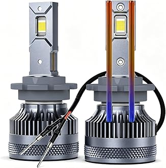 D2H LED Bulbs No Ballast Required 110W 40000Lm Super Bright 12V 6500K Cool White Built-in Fan and 2 Thermally Conductive Copper Tubes Fog Lamp