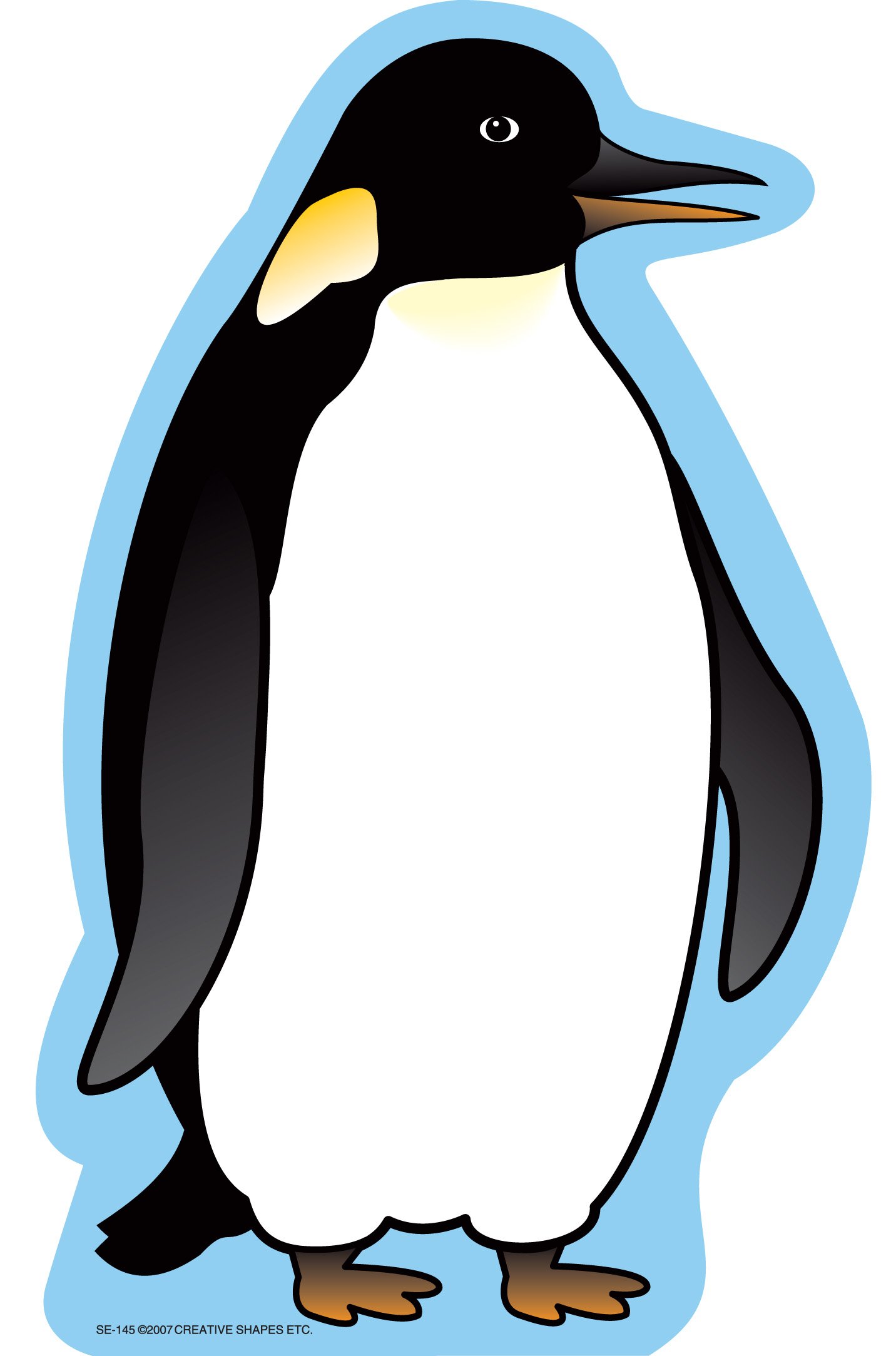 SHAPES ETC. 50 sheets Penguin Winter Notepad Arctic Animal Seasonal Winter Bulletin Board Displays Door Classroom Decoration Crafts Teacher Student Holiday Decor Craft Stationery Paper USA MAde