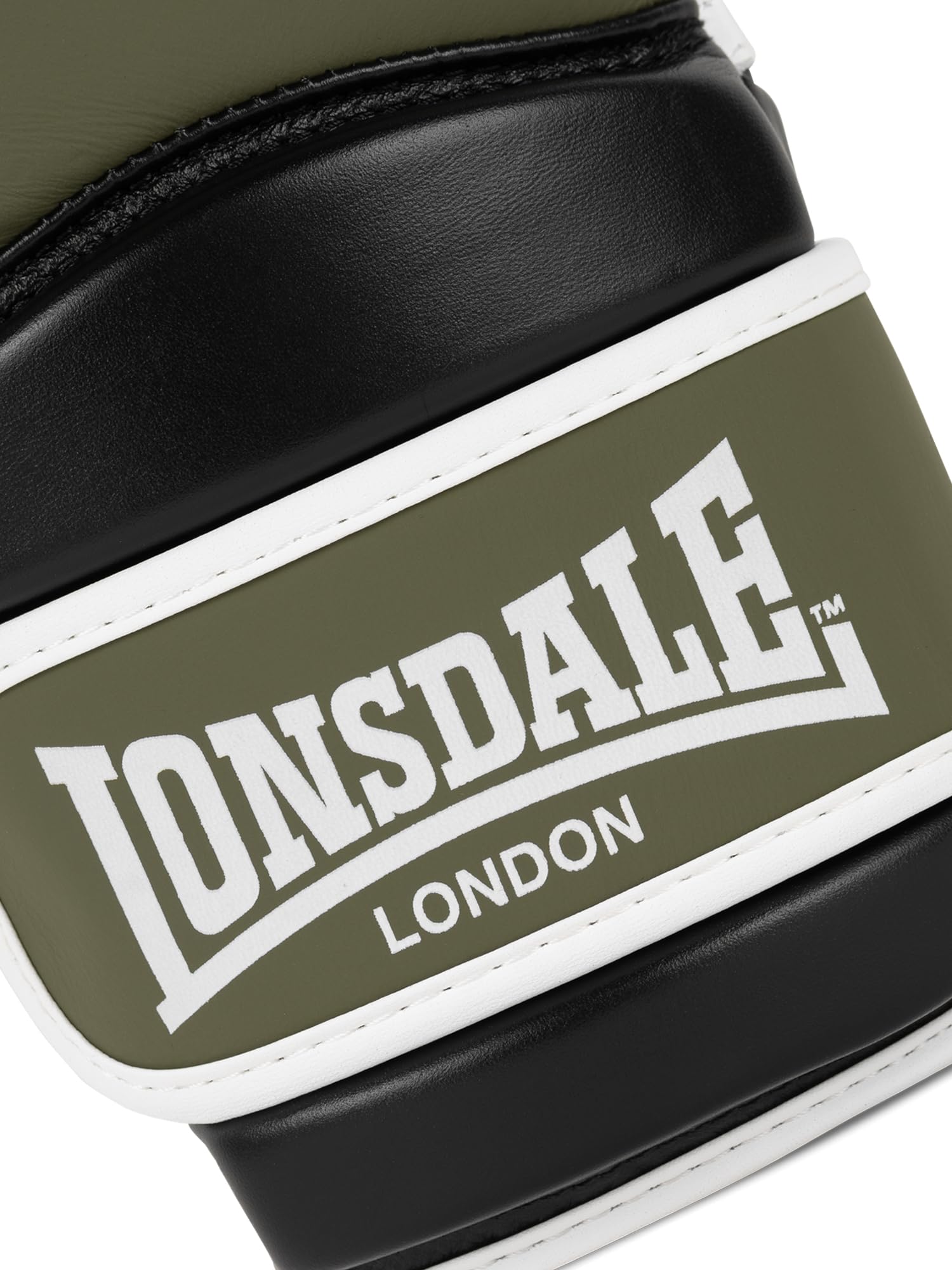 Lonsdale R?kawice bokserskie ze skóry Barford Olive/Black/White 14 oz
