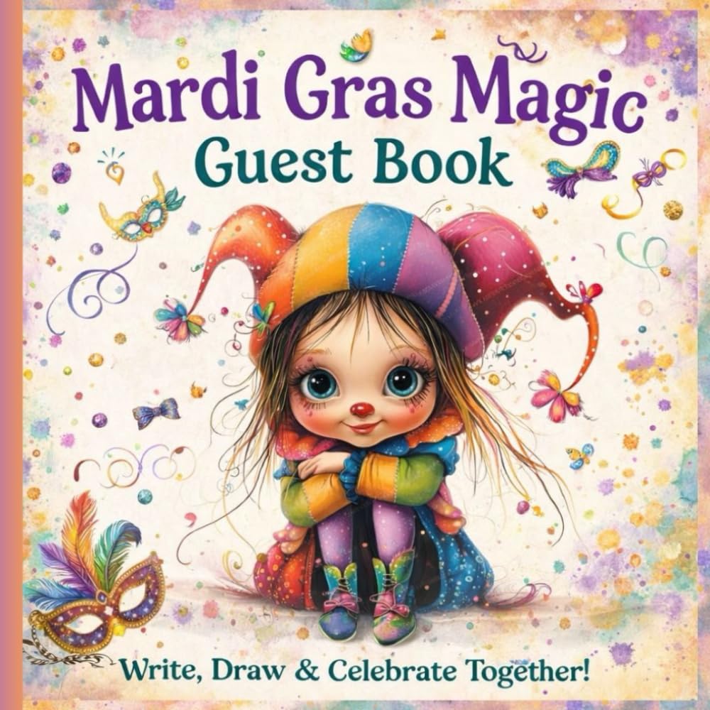 Mardi Gras Magic Guest Book: A Fun & Colorful Keepsake for Kids’ Parties, Carnival Celebrations & Mardi Gras Fun