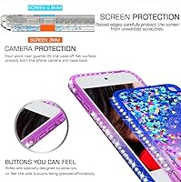 Vista 5 de LeYi - Carcasa para iPod Touch 6 e iPod Touch 5 Gen ZX con protector de pantalla para niñas, diseño de purpurina brillante y transparente, carcasa