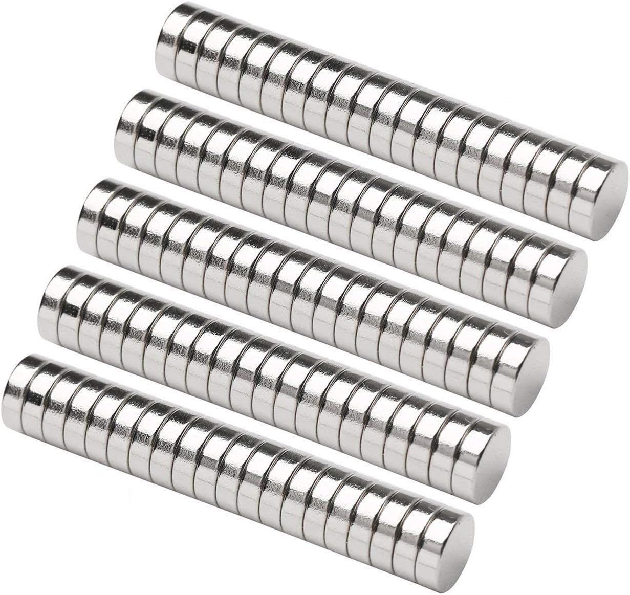 Neodymium Magnets Round Powerful Rare Earth Magnets 100 Pieces N52 Magnets for Science, Laboratory, Craft, DIY, Hobbies, Office, Home and Kitchen 6 x 0.118 cm