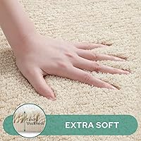 Vista 3 de HOMEIDEAS Alfombra de baño, suave y absorbente de agua, alfombra de microfibra de felpa esponjosa antideslizante para bañera y ducha