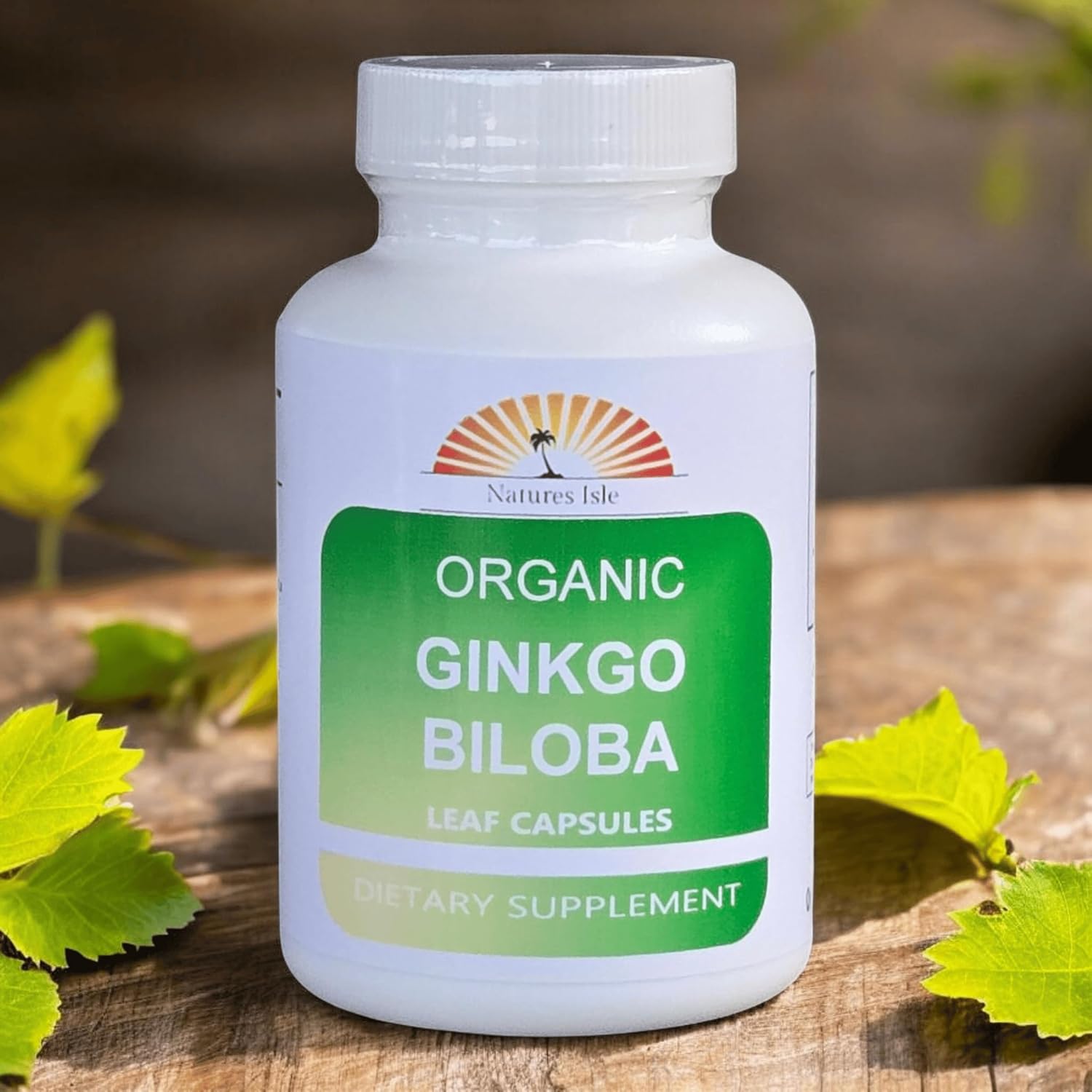 Organic Ginkgo Biloba Leaf Capsules (500mg Each) - 480 Count