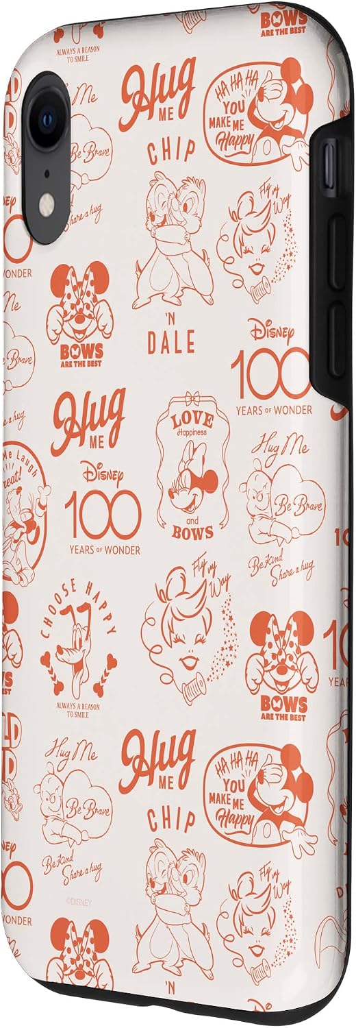 iPhone XR Disney 100 Logo Disney Characters Hugs and Happy Faces D100 Case