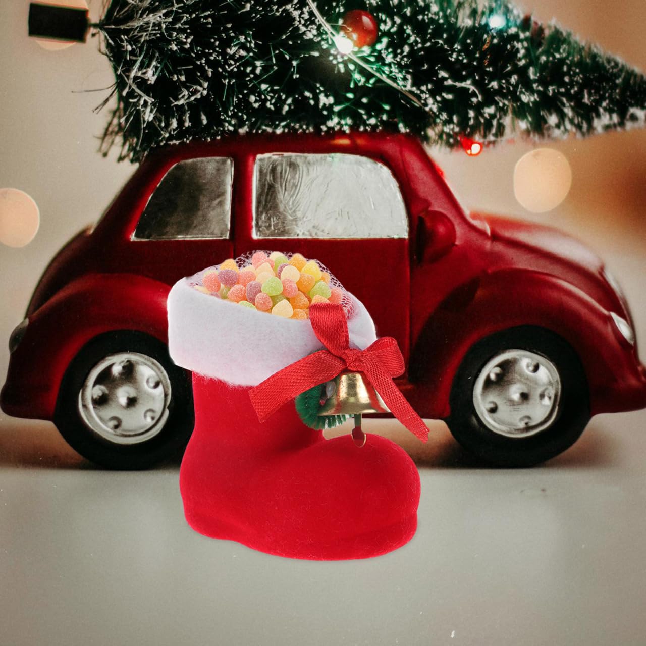 DEARMAMY 24 Stk. Teiliges Weihnachtsdeko Candy Boots Niedliche Stiefel Anhänger Langlebig und Sanft zum Befüllen mit Süßigkeiten und Kleinen Geschenken Festliche Weihnachtsstrumpf Deko