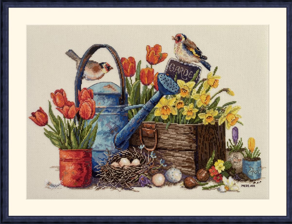 Merejka Counted Cross Stitch Kit Spring Garden