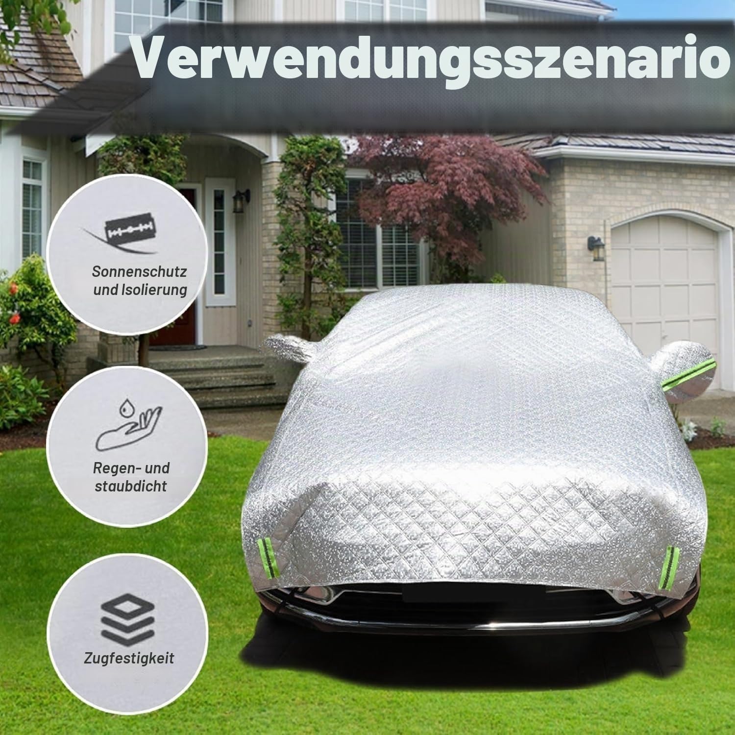Generic Halbgarage Für VW Golf 7 Variant 2012-2017, Wasserfest, Auto, Hagelschutz, UV-Schutz, Vollständige Außenabdeckung