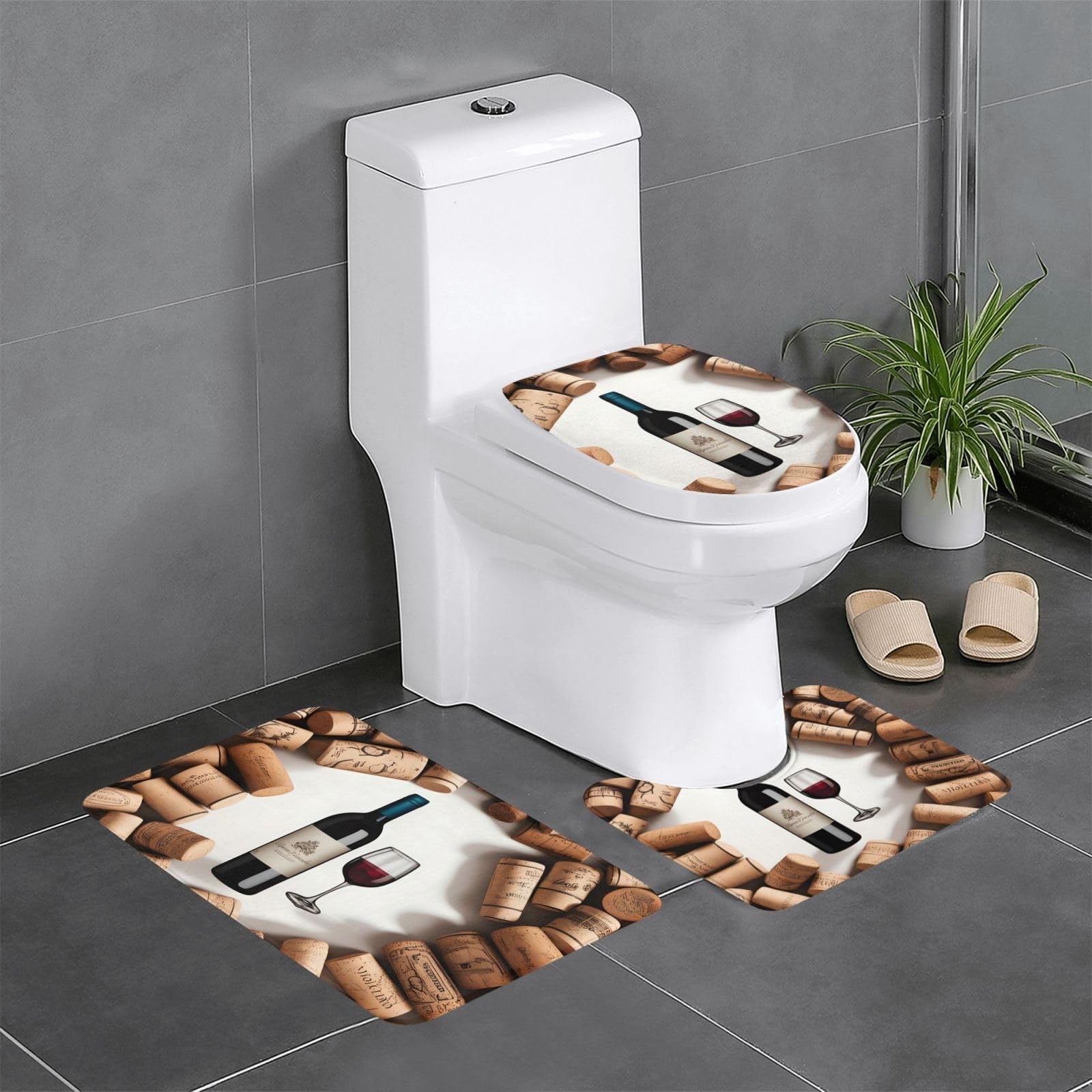 Tapis de salle de bain antidérapants pour coiffeuse et WC