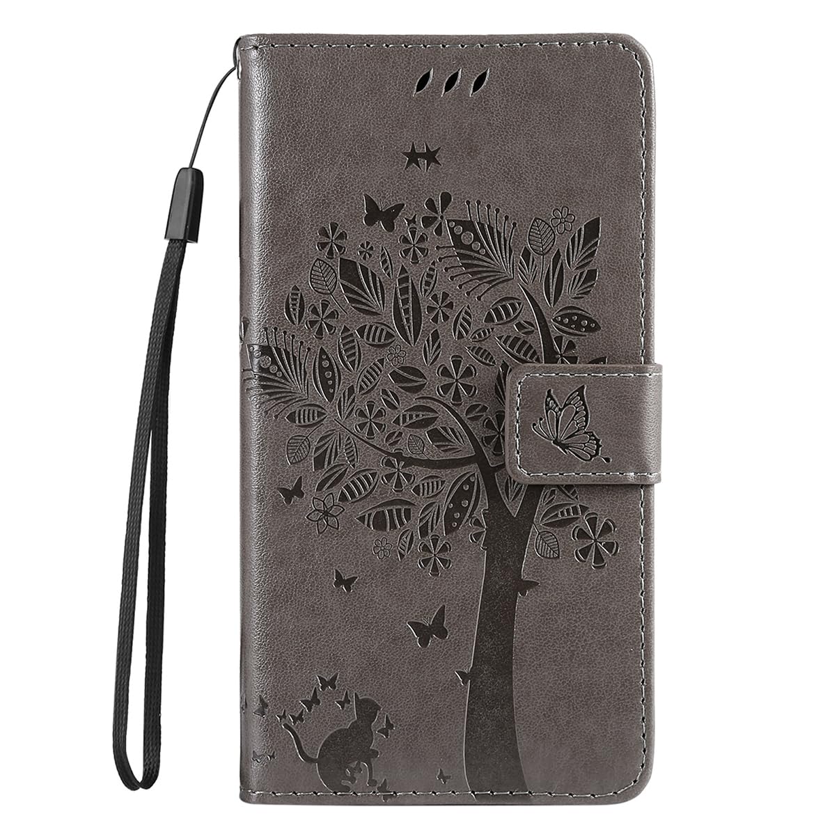 Cover A Libro Con Portafoglio Per Motorola Moto G14 - Custodia In Pelle PU Con 3 Slot Per Carte, Supporto E Chiusura Magnetica (Grigio)
