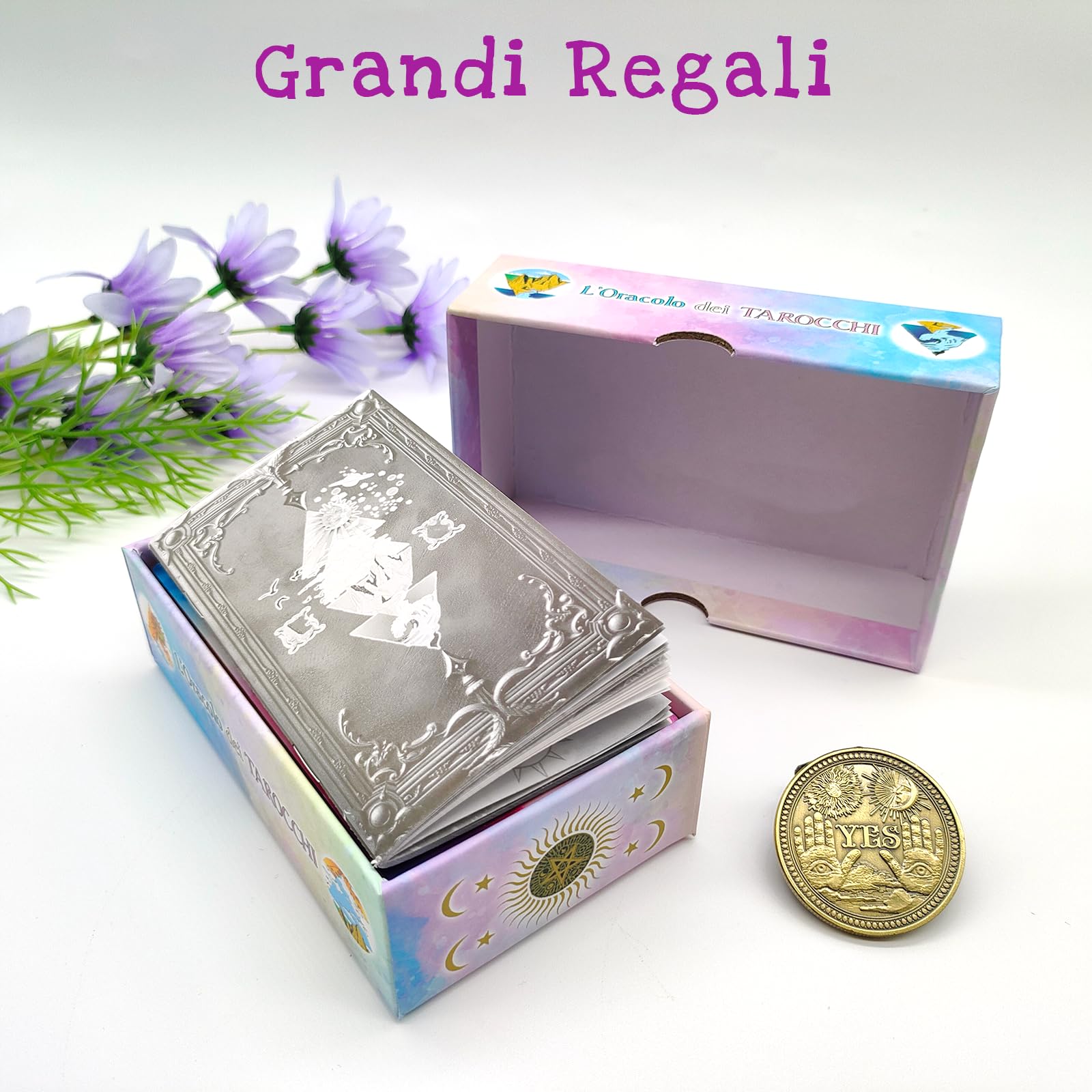L'Oracolo dei Tarocchi in Italiano, 86 Carte Divinatorie con Libro Guida per Principianti ed Esperti, Oracoli Speciali e Completi. Nuova versione.