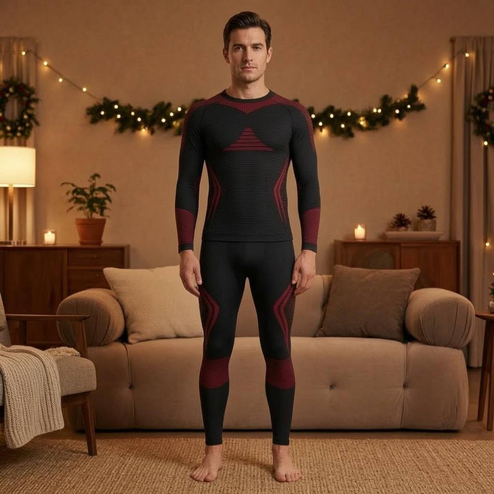 Milageto Base Layer Sportivo Traspirante Completo Termico Base Layer Asciugatura Rapida Tuta Intima Compressiva per Uomini, Donne, Outdoor, Sport Invernali