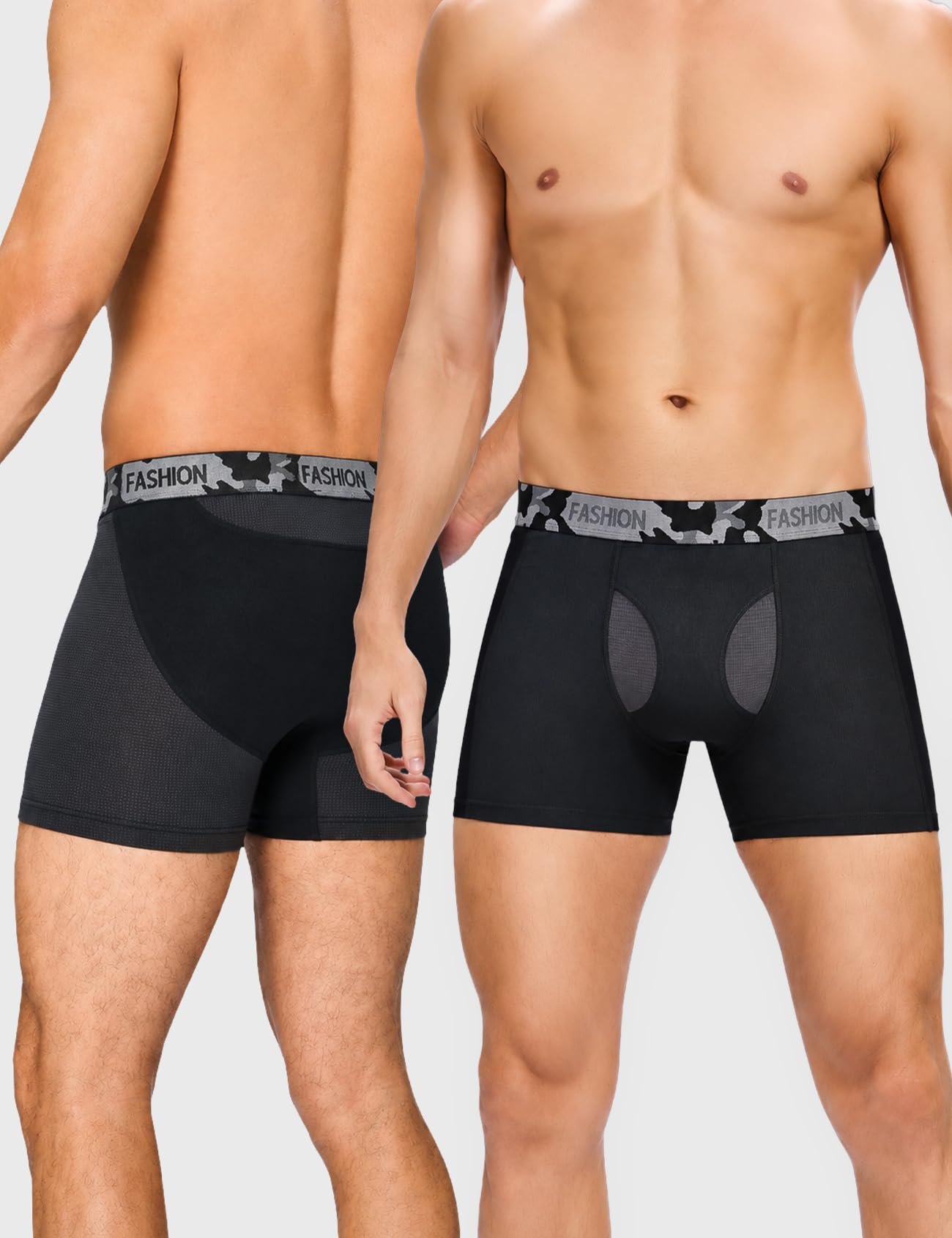 Calzoncillos Incontinencia Hombre 120 ml, Boxer Absorbente Lavable y Reutilizable Transpirable de Secado Rápido Anti Fugas Ropa Interior Deportiva Cómoda para Uso Diario, Negro M