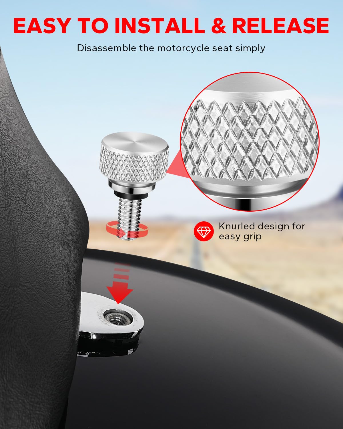 Amazon.co.jp: Amazicha Chrome Rear Fender Seat Bolt Stainless