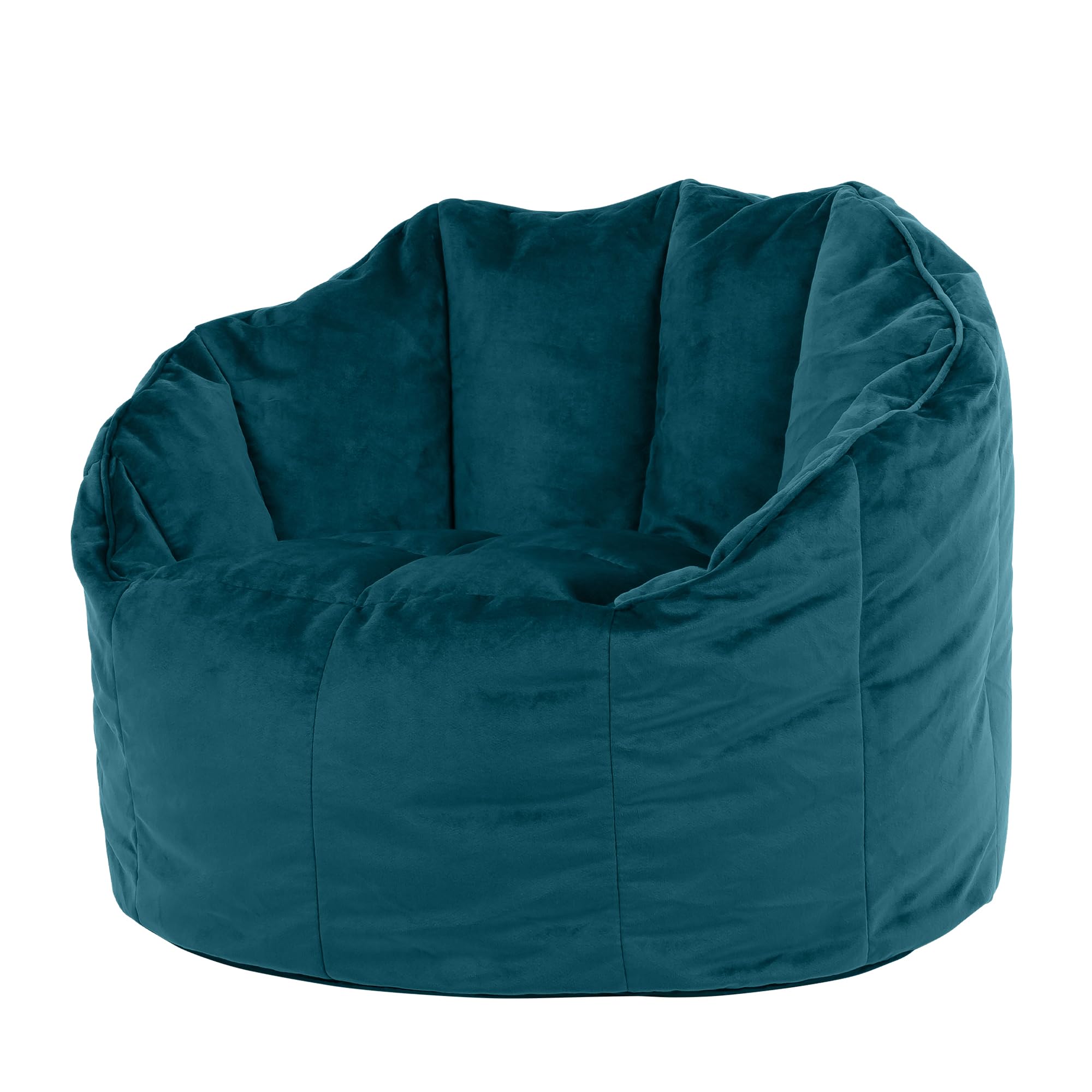 Icon Sirena Sitzsack Sessel für Erwachsene, Blaugrün, Flauschiger Samtstoff, Riesen Sitzsack Samt mit Füllung, Bean Bag Chair, Bequemer Sessel Wohnzimmer, Lounge, Schlafzimmer, Büro
