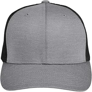 Team 365 by YupoongÂ® Adult Zone Sonic Heather Trucker Cap OS DK GRY HTH/ BLK