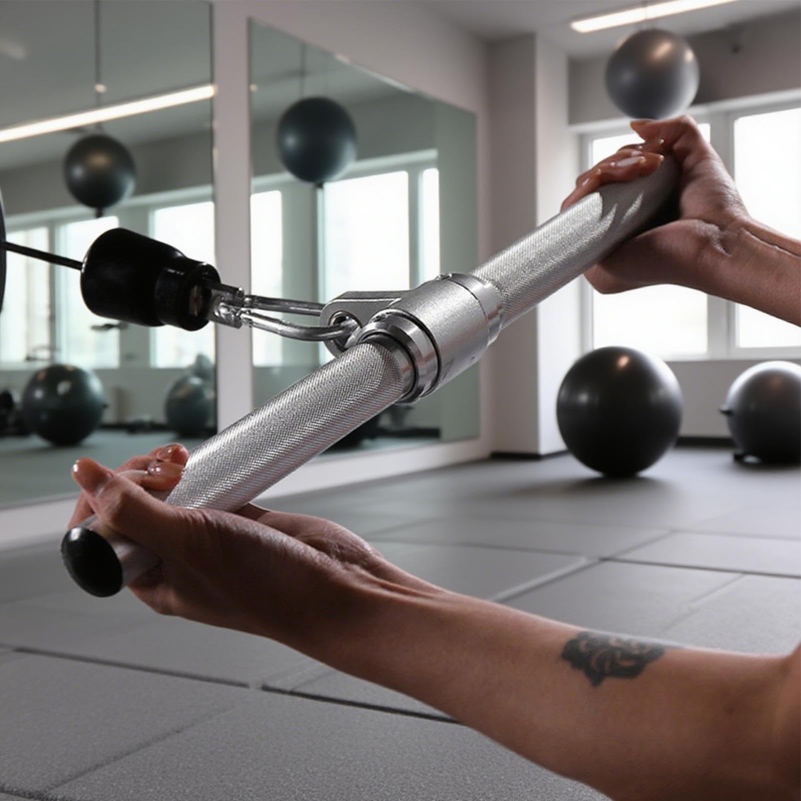 Generico per Macchine a Cavo | Accessorio per Allenamento | Tricipiti | Attrezzatura per Palestra di Allenamento Muscolare Ricercatori Fitness Uomini Donne Istruttori Giocatori A