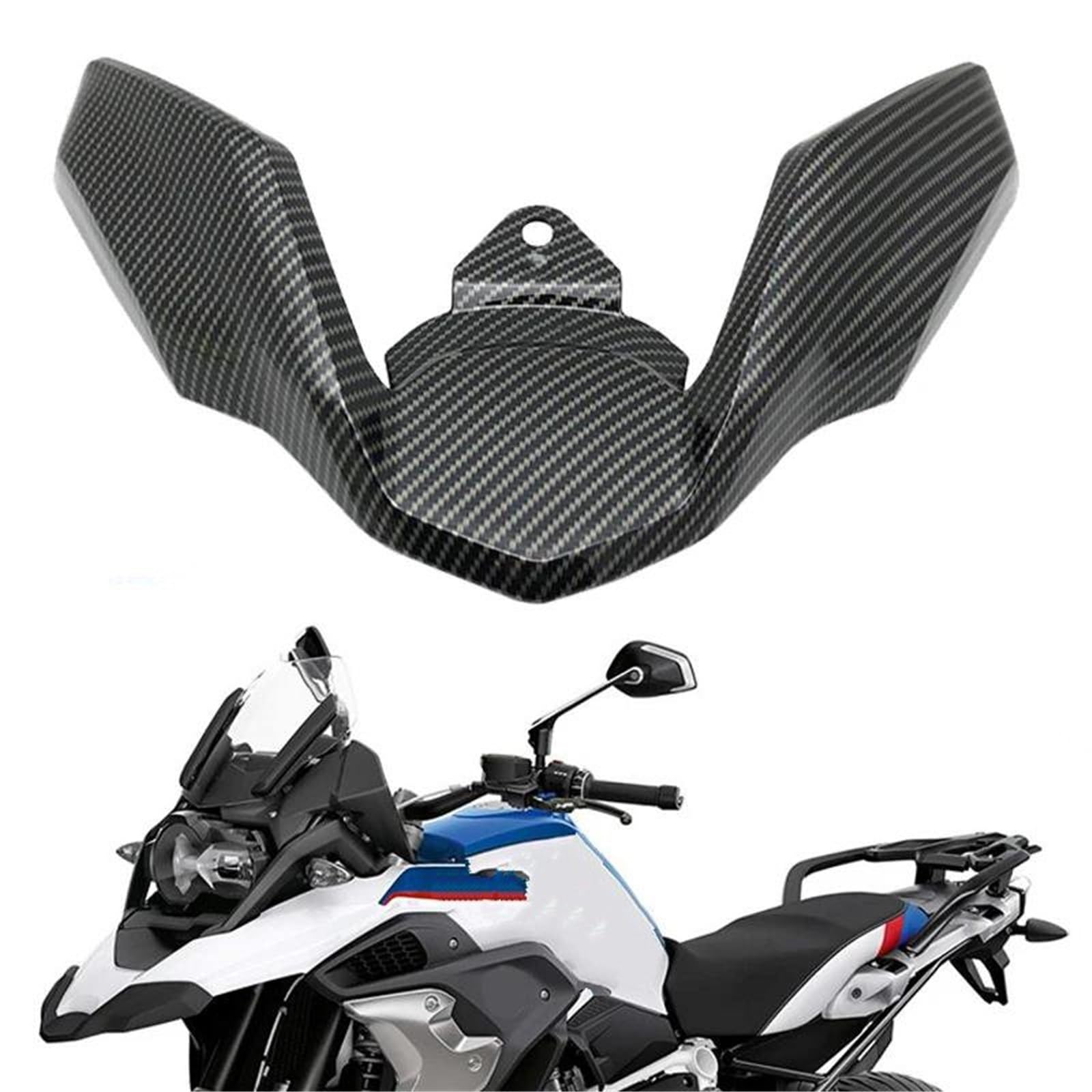 Cubierta Protectora Cubierta Extensora De Carenado De Pico Delantero para Guardabarros Delantero Motocicleta para B&MW R1250GS R1200GS LC R 1200 GS R 1250 GS 2018-2023(Negro)