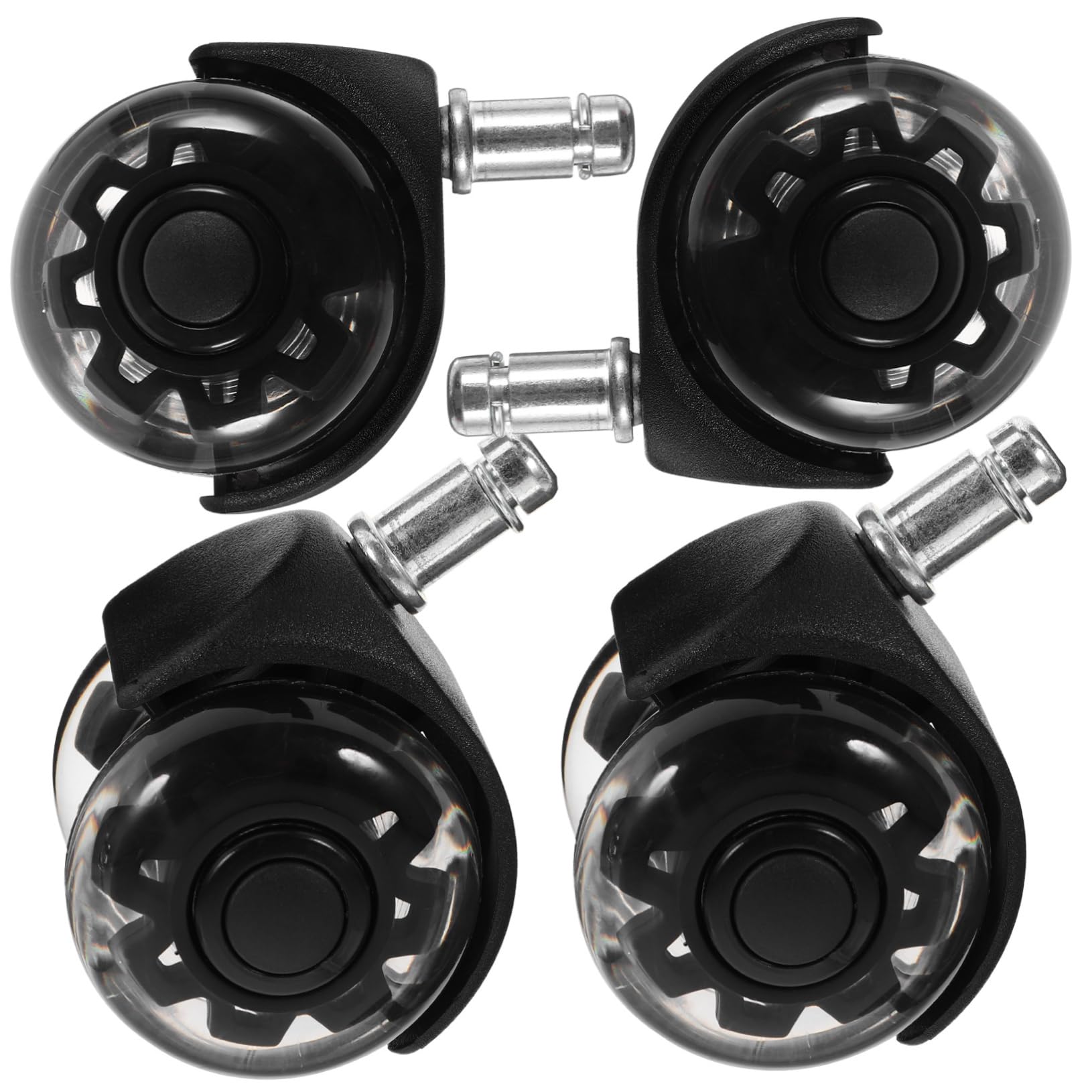 Happyyami 4piezas Ruedas Para Sillas De Oficina Ruedas Giratorias Sin Freno De Repuesto Para Sillas De Ordenador Resistentes Para Casa y Oficina