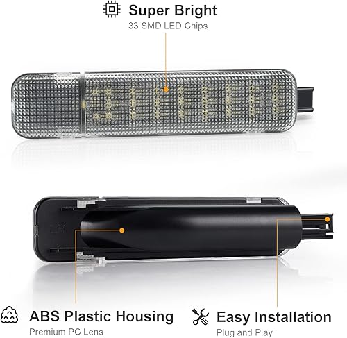 Miniatura 9 de Luz LED para panel de puerta, luz interior de cortesía, compatible con Chevy CK Silverado Sierra Yukon 1995-1999, lámpara de luz de advertencia