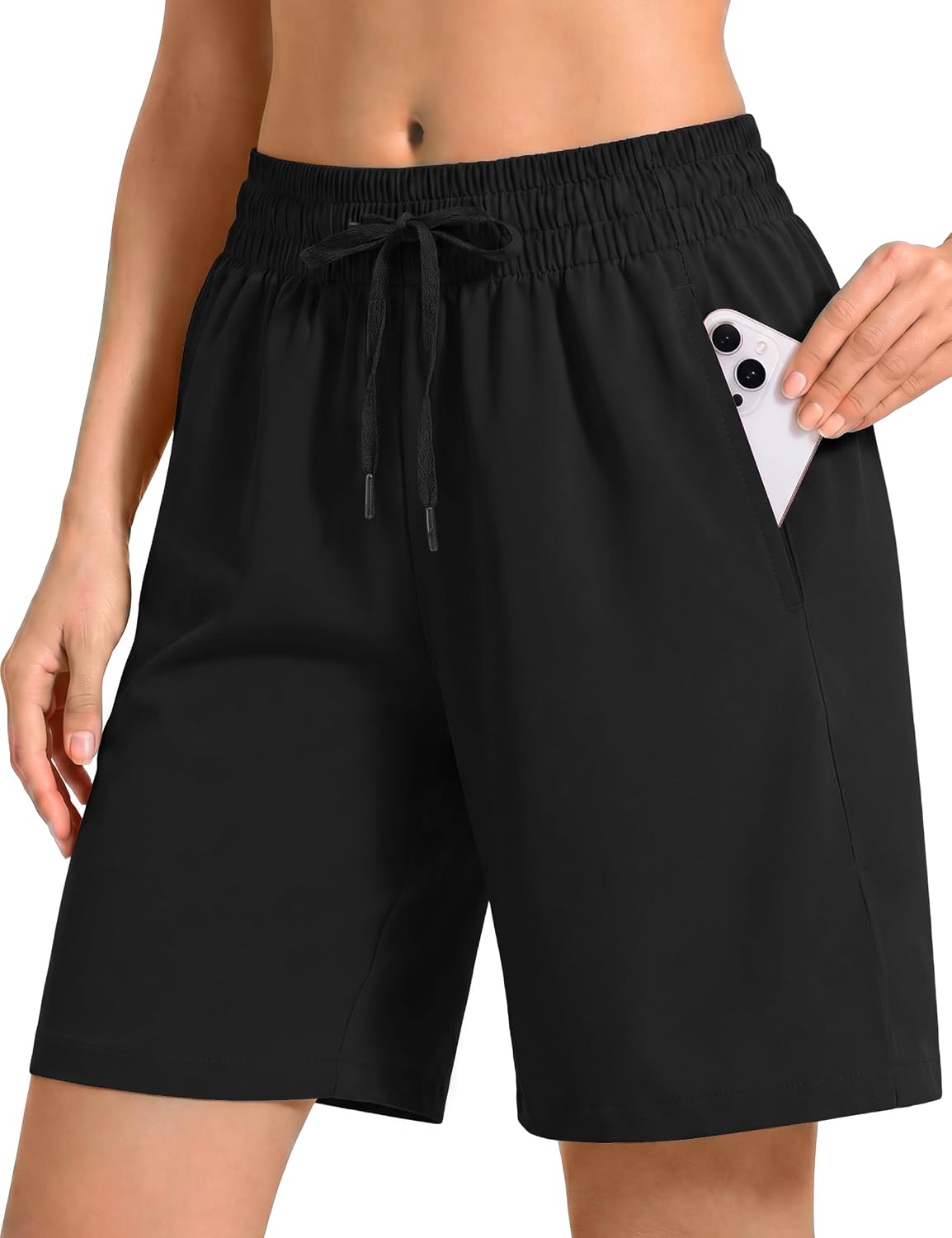 7" Womens Athletic Shorts Basic Running Shorts Lightweight Quick Dry Gym Workout Shorts with Pockets