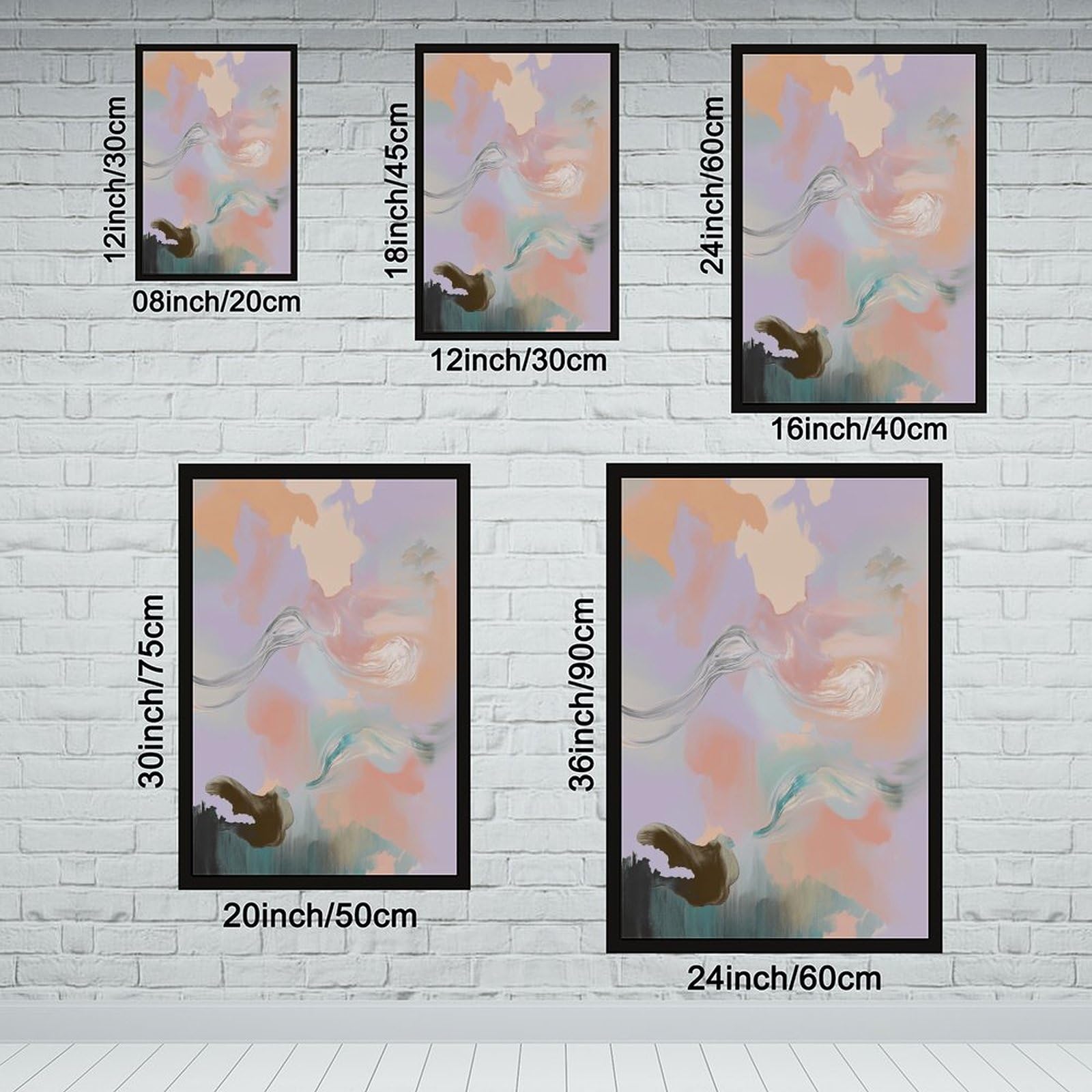 Mnyuein Leinwandposter, weich, neutral, Beige, Rouge, abstraktes und minimalistisches Poster, Schlafzimmerdekoration, Sportlandschaft, Büro, Raumdekoration, Geschenk, schwarzer Rahmen, 40,6 x 61 cm (L