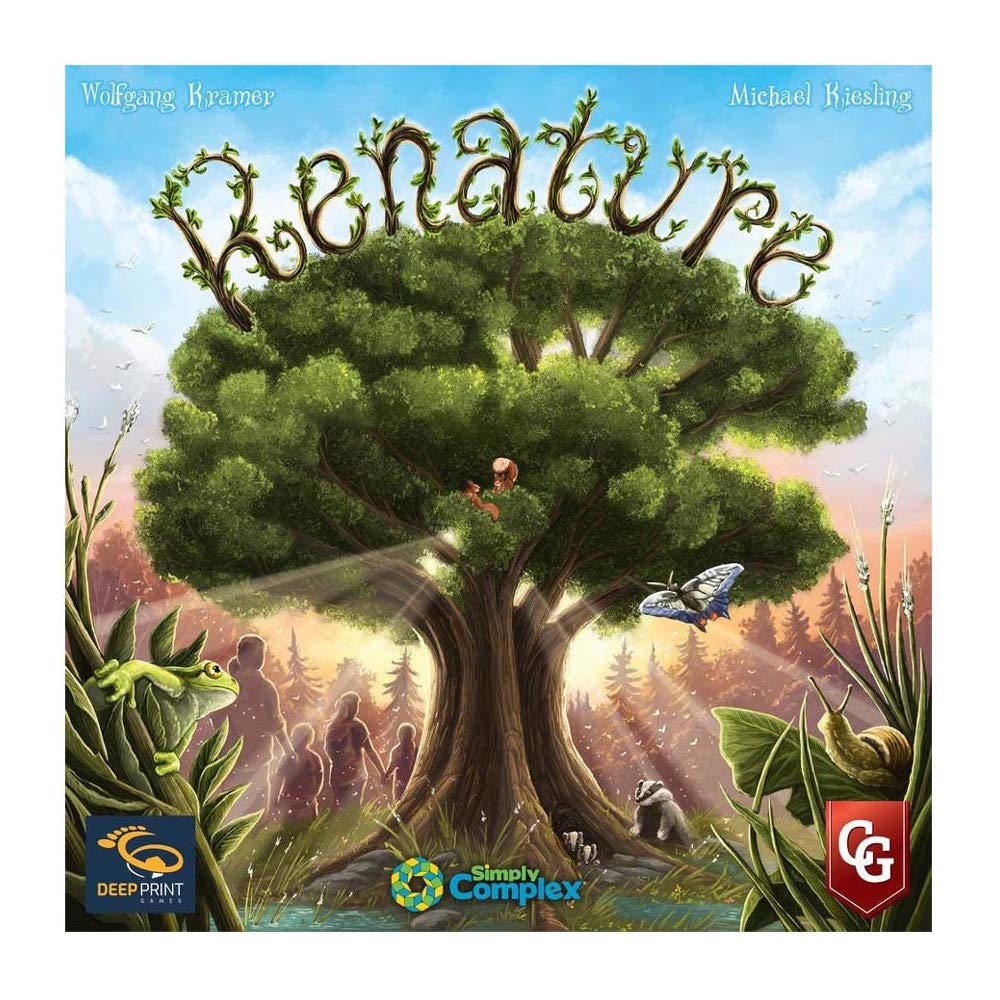 Capstone Games | Renature | Board Game | Base Game | 2 to 4 Players Ages 8+ | Competitive Euro Tile Placement with Area Majority Control, Domino Style Tactical Scoring, Territorium and Ecosystem Planning