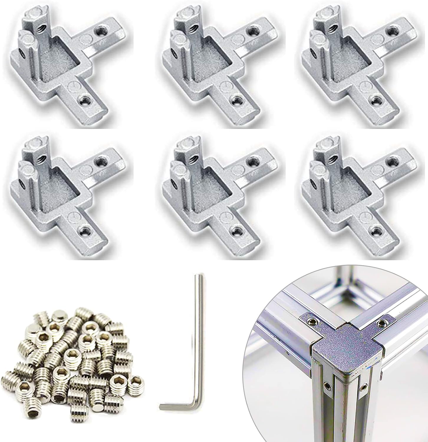 Juego De 8 Conectores De Perfil De Aluminio Para Paneles - Para Montaje Fotovoltaico - 14 Cm