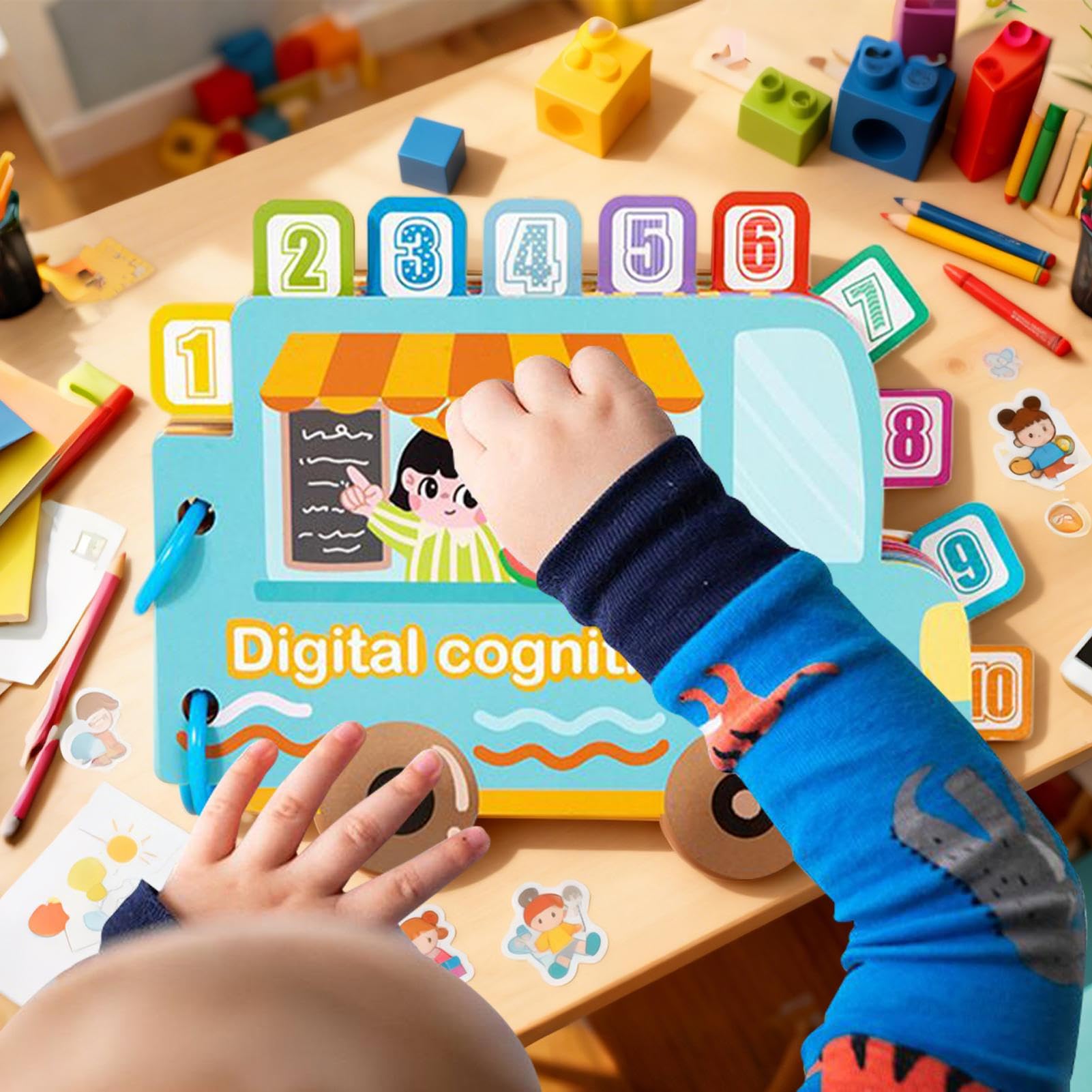Libro Di Attività Per Bambini Libro Di Adesivi Sensoriale Prescolare | Giocattoli Educativi Per L'Apprendimento Giochi Silenziosi Abbinamento Homeschool Asilo Capodan