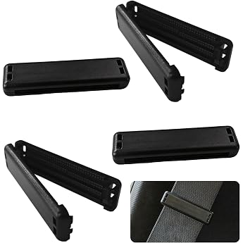 Pack of 4 Seat Belt Clip Universal Seat Belt Stopper for Cars Belt Holder Car Belt Stopper Pressure Regulator for Shoulders and Neck Compact and Practical