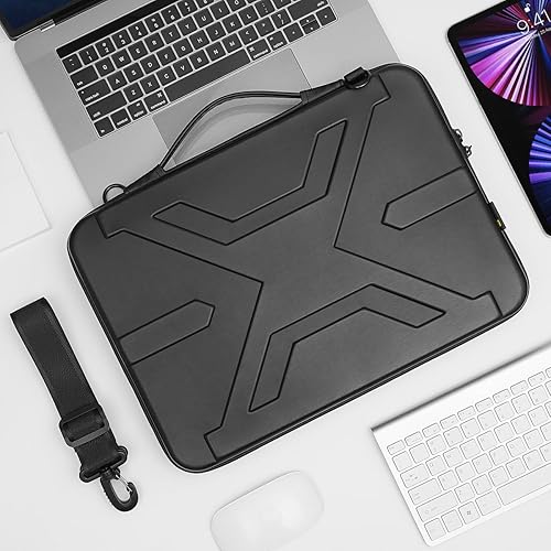 Miniatura 7 de KIZUNA Funda para laptop de 15 pulgadas, a prueba de golpes, funda rígida de EVA para MacBook Pro 16 M4 M3 M2/15 Lenovo IdeaPad 3i /15.6 pulgadas