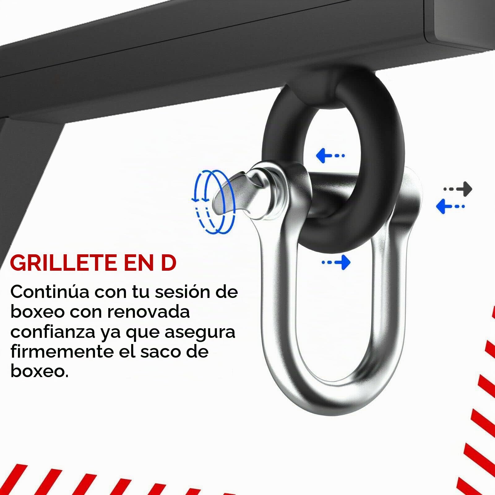 Soporte de pared para saco de boxeo y artes marciales mixtas de 45,7 cm, de acero resistente, para colgar en la pared, soporta hasta 100 kg